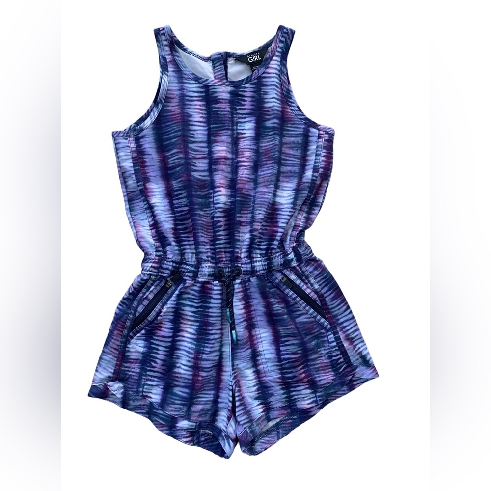 Athleta Girl Size Extra Small, 6 On the Go Romper in Shoreline Blue Purple